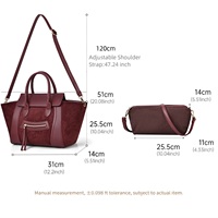 Sac fourre-tout de luxe en daim PU pour femme avec boucle dorée et fermeture éclair