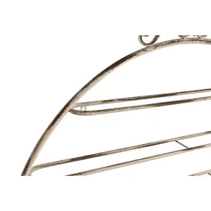 Porte-bouteilles en métal 105X9.5X114 Blanc vieilli - Product Image 4