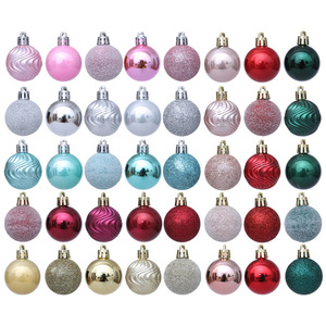 Boules de Noël en plastique électroplaqué 4/6/8CM, multicolores, brillantes, décorations suspendues, écologiques, de haute qualité, pour la maison - Product Image 4