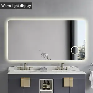 JITAI Modern Bathroom Wall Mounted Smart Led Mirror With Time Display
