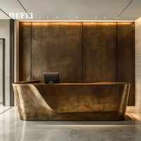 Comptoir de Bar Modulaire en Métal | Bureau d'Accueil en Acier Inoxydable | Designs Personnalisés