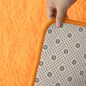 Tapis shaggy décoratif de grande taille pour la maison, tapis en peluche orange, tapis moelleux de luxe pour le salon, la chambre à coucher - Product Image 3
