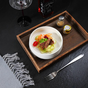 Tazón redondo de cerámica blanca resistente a altas temperaturas, apto para lavavajillas, para uso en hoteles, postres y fiestas. - Product Image 3