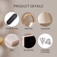 Lampe de table de chauffe-bougie d'arôme de contrôle de luminosité moderne simple et écologique avec minuterie