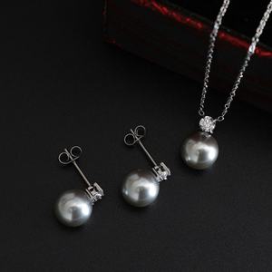 Collier pendentif en or inaltérable avec chaîne, en acier inoxydable fin plaqué or 18 carats, perle d'eau douce, luxe pour femme - Product Image 3