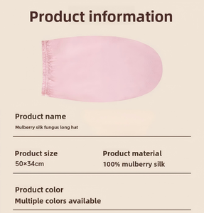 Bonnet de nuit en soie de mûrier à cheveux longs, vente en gros d'usine, bonnet de sommeil élastique réglable, personnalisation de bonnets de sommeil à longue queue pour femmes - Product Image 2