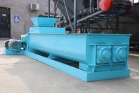 Npk mesin pencampur bubuk Mixer Paddle horisontal mesin produksi pupuk organik