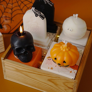 Velas Votivas Aromáticas <span class=keywords><strong>de</strong></span> Soja Artísticas <span class=keywords><strong>de</strong></span> Alta Calidad, Hechas a Mano, con Caja <span class=keywords><strong>de</strong></span> Colores Temática para Halloween, Ideales para una Noche Espeluznante - Product Image 3