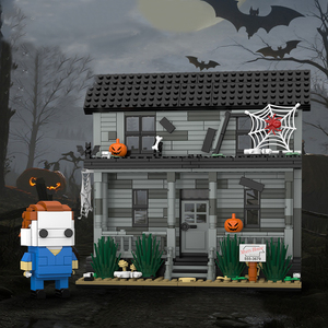 CAYI película de terror CASA DE Halloween 586 piezas Kits de bloques de construcción decoración coleccionable juguete de construcción coleccionable - Product Image 1