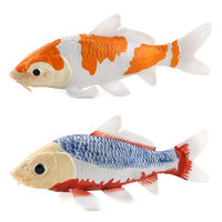 Produit phare transfrontalier : Modèle animal réaliste en PVC massif, Ornement poisson Koi pour aménagement paysager d'aquarium, Maternity Assembly