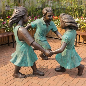 Estatua <span class=keywords><strong>de</strong></span> Bronce TREVI <span class=keywords><strong>de</strong></span> Niños Jugando, Arte Metálico Personalizado <span class=keywords><strong>de</strong></span> Tamaño Real para Decoración <span class=keywords><strong>de</strong></span> Parques Infantiles, Escuelas y Paisajes - Product Image 6