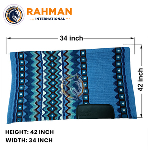 Almohadilla de fieltro de lana de alto rendimiento para equitación y carreras de barriles con protección de cuero aceitado, construcción duradera y resistente. - Product Image 2
