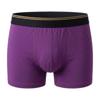 Boxers pour hommes en coton et élasthanne de qualité supérieure, couleur unie, doux et respirants, avec logo personnalisé, taille élastique et poche de maintien, vente en gros