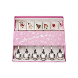 6-delige Anti-Aanbaklaag Keukengerei Set Goud Op Maat Gemaakte Kerstthee Lepels Gevuld Essentiële Kookgerei Collectie - Product Image 6