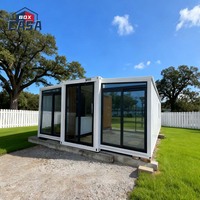 10ft 20ft 40ft 30ft Pliant Préfabriqué Conteneur En Acier Extensible Villa Petite Maison Double Aile Maison Salle De Bains Salon