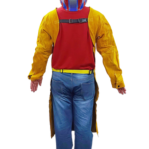 Ropa de protección de soldadura resistente al desgaste y antiescaldado de Shanghao chaqueta delantal de cuero soldado de piel de vaca - Product Image 3