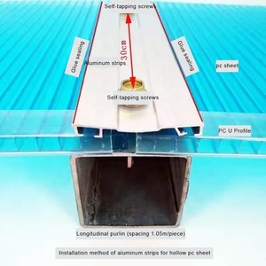 Hoja hueca de policarbonato de diseño moderno personalizado Tablero de Sol de alta transmisión de luz Hojas de sol en relieve de PC personalizadas - Product Image 5