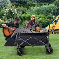 Wagon utilitaire pliable pour chariot de plage pliant à moteur élevé pour chariot de camping électrique à entraînement extérieur