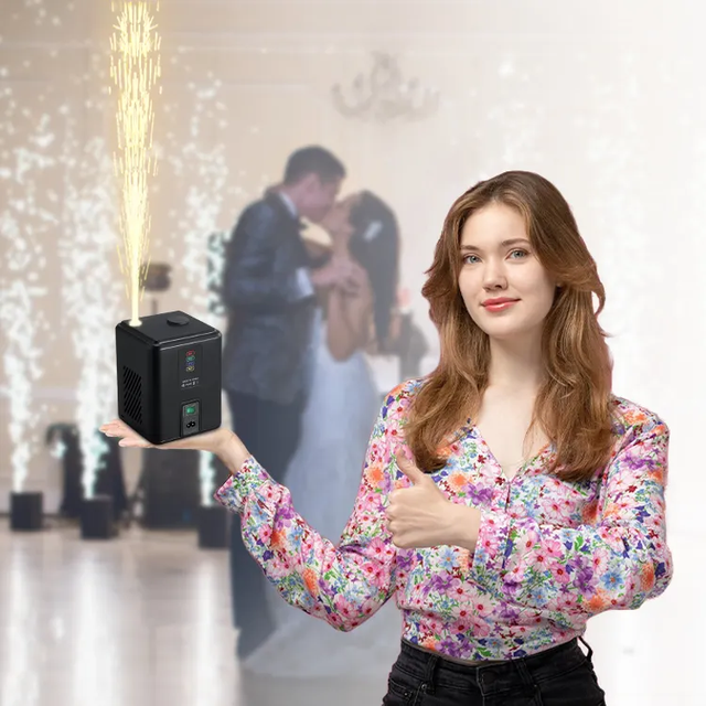 350W Mini Spark Machine Sparkler Effect Spray 3 Meters Sparkler.Machine for Party Wedding Events Camping Dj Shows
