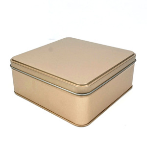 Custom Square Separate Lid <b>Metal</b> Tin <b>Box</b>, Multi‑solid Color Food Grade Tin For Cookie Candy Gift Accessory Storage Packing - Product Image 4