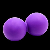 Balle de massage en silicone en gros, double balle, couleurs macaron, pour relaxation musculaire profonde, yoga, pilates, bureau