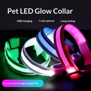 LDE Luxury Luminous Rechargeable <strong>Dog</strong> <strong>Collar</strong> with Built-in <strong>Reflectors</strong> <strong>for</strong> Night Outdoor Walking Custom Logo Available All Seasons - Product Image 3
