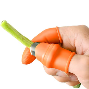 Protecteur de doigt en silicone avec lame en acier inoxydable pour la découpe des légumes, outil de <span class=keywords><strong>cuisine</strong></span>, couteau pour le <span class=keywords><strong>pouce</strong></span> - Product Image 1