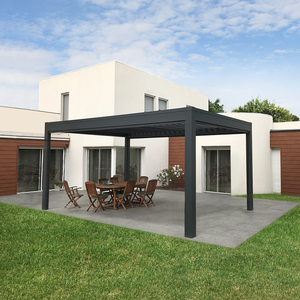 Qingying Haute Qualité 3x4 3x6 <span class=keywords><strong>4x3</strong></span> 5x3 5x4 6x4 6x6 Persienne Motorisée Gazebo Toit Électrique Bioclimatique Pergola Extérieure En Aluminium - Product Image 6