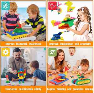 Vente flash - Blocs de construction en plastique pour enfants - Cadeaux pour filles - Ensembles de blocs de construction DIY - Jouets éducatifs pour enfants - Product Image 4
