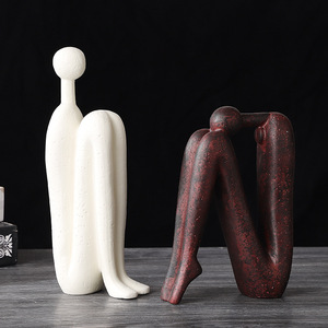 Moderno modelo minimalista habitación sala de estar vitrina creativa moderna divertida resina decorativa sujetalibros estatua - Product Image 4