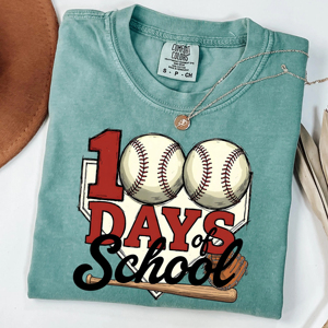 Transferencia DTF de Béisbol para 100 Días de Clases, Listo para Planchar, para Amantes del Béisbol, Feliz 100 Días, Transferencia DTF para Camisetas - Product Image 6