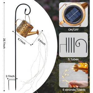 Lámpara de Jardín LED Solar con Logotipo Personalizado, Linterna de Riego Solar, Resistente al Agua IP65, Cuerpo de Hierro, Portátil, Alimentada por Energía Solar - Product Image 5