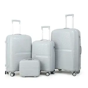 Le vendite a basso prezzo di 360 gradi ruota la valigia con il logo personalizzato set di valigie da viaggio