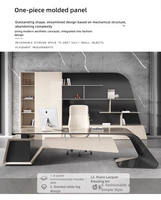 Bureau de direction moderne de luxe en forme de L avec structure en bois durable pour usage commercial dans les immeubles de bureaux