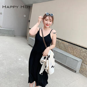 Happy Hut Vestido tipo chaleco con tirantes finos y cuello en V para mujer, modal, ajustado, para uso diario, N6932 - Product Image 5