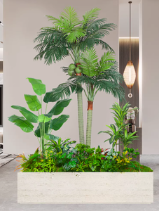 ต้นมะพร้าวพลาสติกสีเขียว ทนทานต่อรังสียูวี น้ำหนักเบา ขนาดใหญ่ สำหรับตกแต่งภูมิทัศน์ ต้นบอนไซปลอมแบบตั้งพื้น - Product Image 5