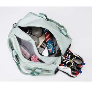 Wholesale Navy Canvas Custom Duffle <b>Bags</b> Oxford Fashion Zipper Portable Navy Travel Overnight Luggage Weekender <b>Bag</b> Embroidery - Product Image 4