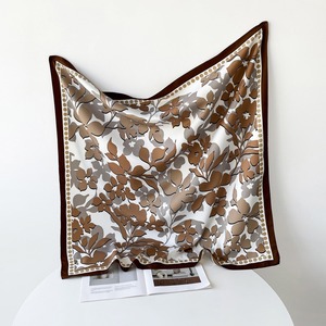 Women Fashion Trendy 90cm <b>Square</b> Bandana Floral Color Block Lightweight Breathable Multi-use Hair <b>Scarf</b> - Product Image 4