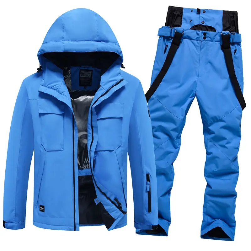 Ensemble de vestes de pantalons de ski 2 pièces pour femmes et hommes en hiver combinaison de ski de neige pour le sport en plein air