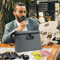 Cachette de voyage refermable à fonction spéciale personnalisée pochette anti-odeurs avec serrure sac anti-odeurs doublé de carbone