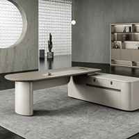 Meubles de bureau commerciaux, bureau de direction moderne, table de bureau de luxe pour patron, ensemble table et chaise, bureau en bois pour PDG, bureau en forme de L