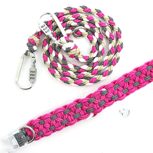 <span class=keywords><strong>2026</strong></span> कस्टम प्रीमियम पालतू पट्टा सेट पैराकॉर्ड कुत्ते कॉलर के साथ रिट्रेटेबल धातु बकल - Product Image 5