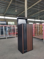 Boîte aux lettres à pilier à rayures personnalisées en acier galvanisé, relevable, pour livraison de colis en extérieur