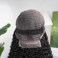 Perruques bouclées profondes en cheveux humains vietnamiens de qualité 12A, 26 pouces, avec dentelle HD 4x4 double drawn, vente en gros
