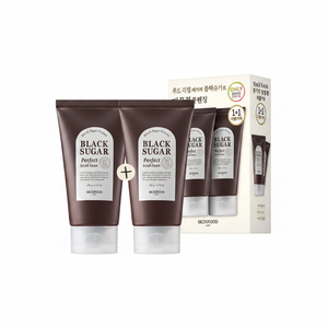 Pour SKINFOOD haute qualité sucre noir mousse de gommage parfaite Double ensemble bon pour les soins du visage - Product Image 2