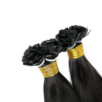 Extensions de cheveux bruts Remy non traités, entièrement lisses et bouclés, avec pointes en V/U, pour tressage, micro-liens et kératine, vente en gros