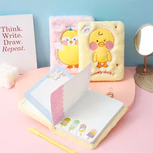 High Quality Fancy distributor stationery wholesale Different colors of b6 Kawaii cute animal printed fabric cover notebook