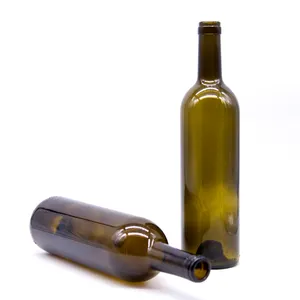 Claret สูงหนัก750มิลลิลิตรแก้วบอร์โดขวดไวน์ก๊อกด้านบนเรียวโลโก้ที่กำหนดเองบรรจุภัณฑ์