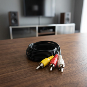Cable RCA TechSide TI228 de 1.2m Macho a Macho Amarillo/Rojo/Blanco para Convertidor/Grabador VHS - Product Image 3