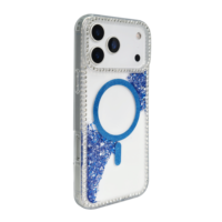 Coque de téléphone intégrale magnétique 360° en TPU+PC à paillettes diamantées pour iPhone 13-17 Pro Max et vente en gros